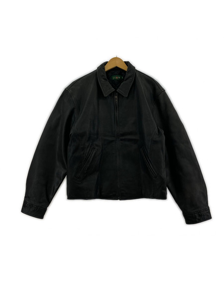 J.CREW レザージャケット シングルライダース/BLK/M