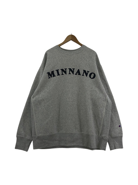 Champion/MINNANO/BEAMS リバースウィーブ グレー XXL[値下]