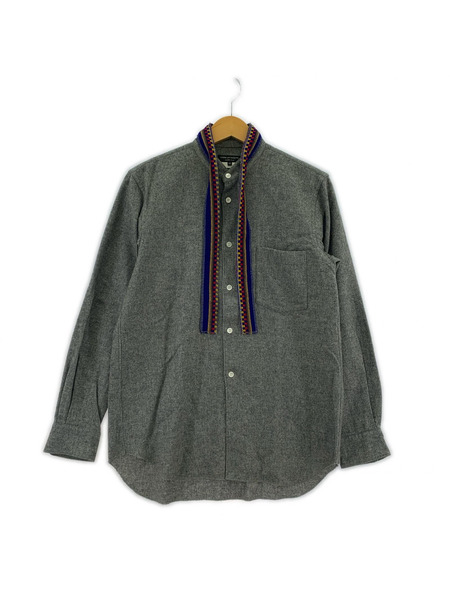 COMME des GARCONS HOMME PLUS 07AW チロリアンテープ ボウタイシャツ SS グレー