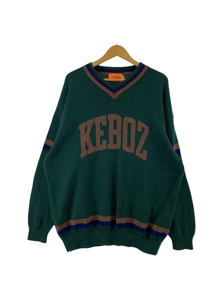 Keboz　クルーネックニット グリーン L