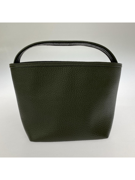 . トートバッグ Chiiibag レザーバスケット バッグ　オリーブ