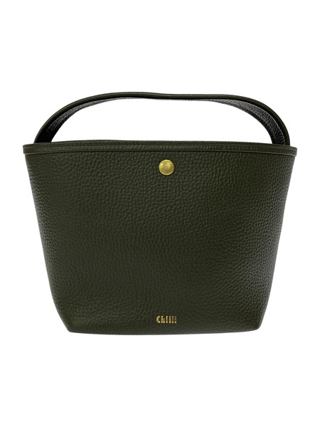 . トートバッグ Chiiibag レザーバスケット バッグ　オリーブ