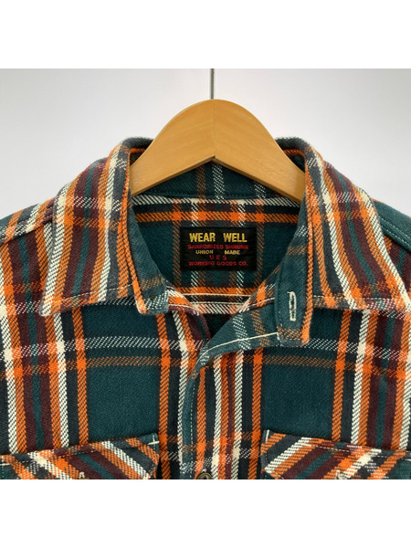 UES 長袖シャツ ヘビーネル グリーン