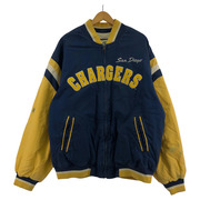 MIRAGE SAN DIEGO CHARGERS BLUE YELLOW LETTERMAN JACKET (XL)