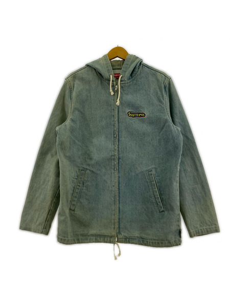 Supreme  14SS Denim Hooded Coaches Jacket (M)