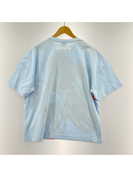KENZO  DRAWN VARSITY EMBROIDERED  Tシャツ ブルー XS 汚レ有 FE55TS