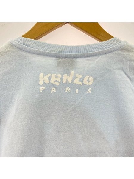 KENZO  DRAWN VARSITY EMBROIDERED  Tシャツ ブルー XS 汚レ有 FE55TS