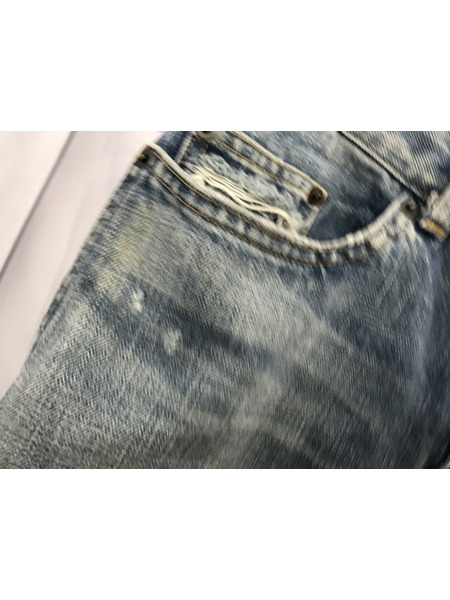 メンズラグ衣料 ダメージスリムデニム ライトブルー (29) 527509