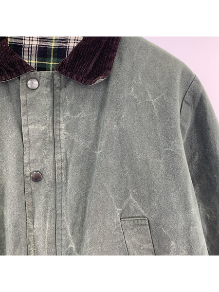 ジャケット 80-90s ジップ オイルド カーキ イングランド製