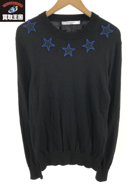 GIVENCHY WOOL STAR PATCH SWEATER