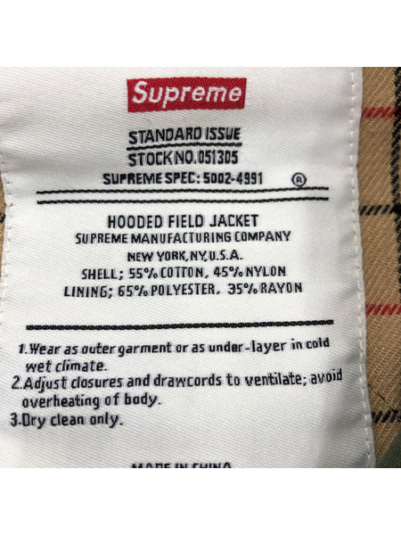 Supreme/HOODED FIELD JACKET/フィールドジャケット/S/カーキ