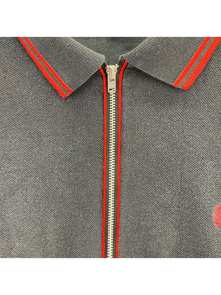 COMME des GARCONS ポロシャツ ハーフジップ 黒 (S)