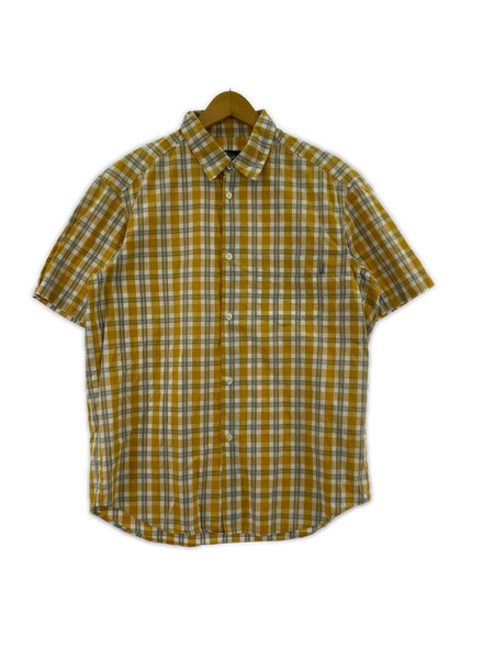 STUSSY 半袖シャツ 90s USA製 紺タグ チェックシャツ