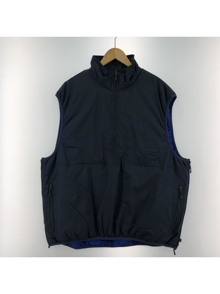 DAIWA PIER39 TECH REVERSIBLE PULLOVER PUFF VEST L ネイビー