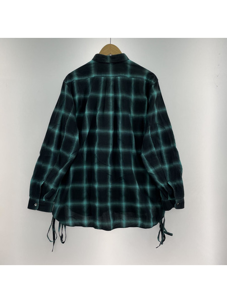 SUGARHILL OMBRE ROUND FRONT SHIRT デザインチェックシャツ 2  20SSSH02