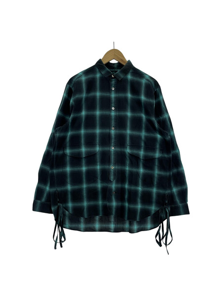 SUGARHILL OMBRE ROUND FRONT SHIRT デザインチェックシャツ 2  20SSSH02
