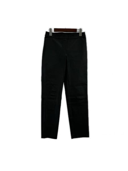 theory luxe パンツ ストレッチ シープスキン 羊皮 レザーパンツ ブラック