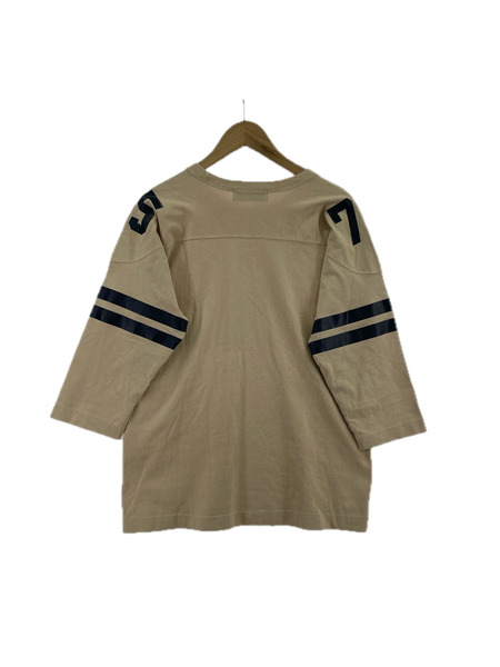GOODENOUGH フットボールTee L ベージュ