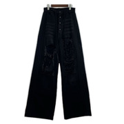 YORI SPORT 5ストライプデニムパンツ 30 ブラック