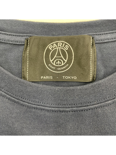 Paris Saint-Germain×Makoto Yamaki DARUMA プリントTシャツ ネイビー