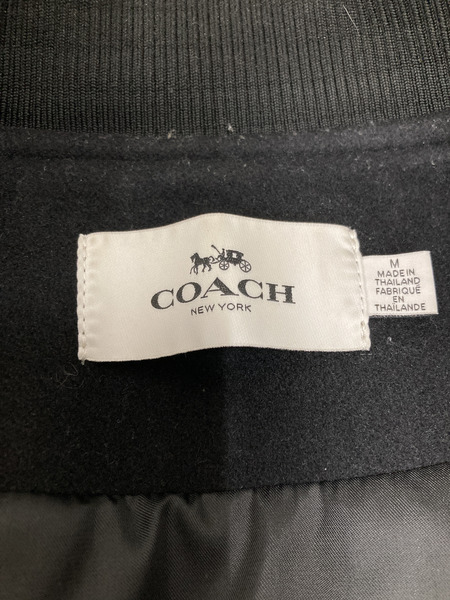 COACH レザースリーブ スタジャン