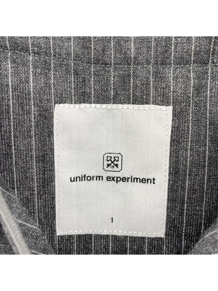 uniform experiment 半袖シャツ 24SS ピンストライプベースボールシャツ (1)