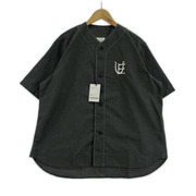uniform experiment 半袖シャツ 24SS ピンストライプベースボールシャツ (1)