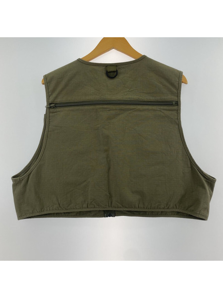 B.BALLSY MILITARY FISHING SHORT LENGTH VEST F カーキ