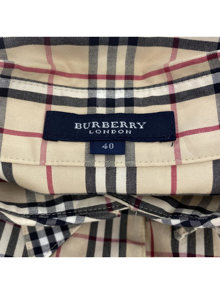 BURBERRY LONDON/SSシャツワンピース/ノバチェック