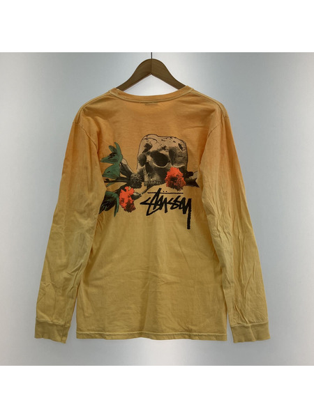 STUSSY スカルフラワープリント L/Sカットソー