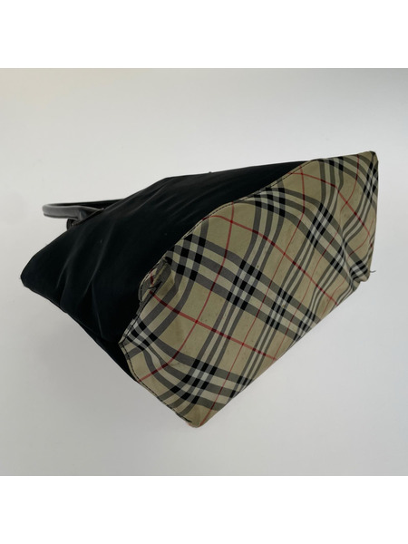 BURBERRY BLUE LABEL トートバッグ ノバチェックトートバッグ 黒