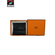 HERMES エルメス バスティア コインケース 小銭入れ コインパース ヴォーエプソン レザー ブラック 黒 シルバー金具 U刻印 