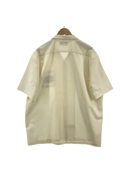 BUDSPOOL CLASSIC LOGO S/S OPEN COLLAR SHIRT (XL) オフホワイト