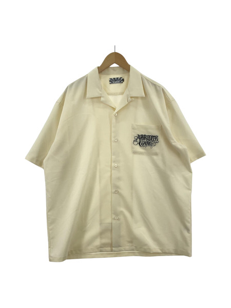 BUDSPOOL CLASSIC LOGO S/S OPEN COLLAR SHIRT (XL) オフホワイト