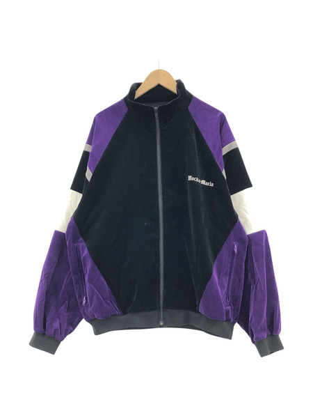 WACKO MARIA 23AW VELVETEEN TRACK JACKET ベロアトラックジャケット M ブラック×パープル