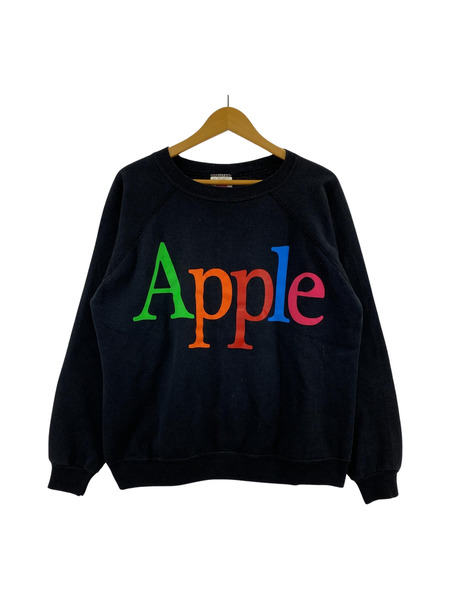 80s-90s Apple アップル社 HANES USA製 企業 ロゴスウェット(M) ブラック