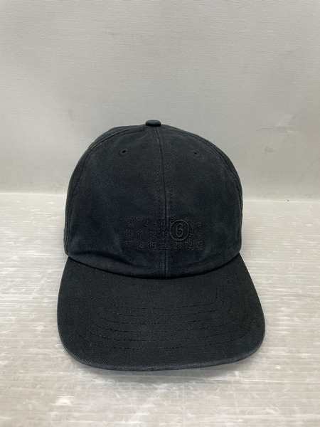 MM6 25SS ロゴ刺繍キャップ 黒 SH0TC0005-M35346
