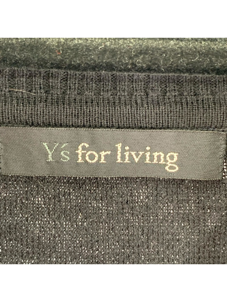Y's for living カーディガン ニットカーディガン/BLK