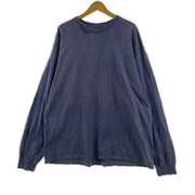 ANCELLM ダメージ加工 L/S Tee ネイビー