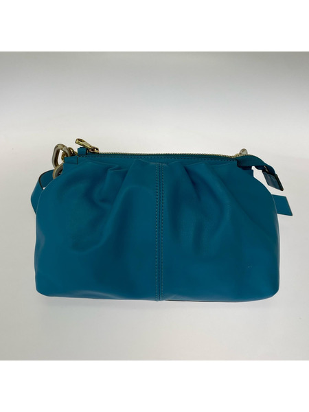 ショルダーバッグ loristella ギャザーショルダーバッグ 青