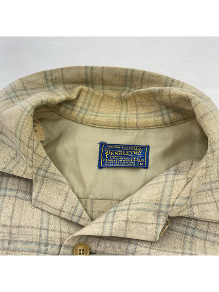 PENDLETON 長袖シャツ 50s チェックシャツ エルボーパッチ