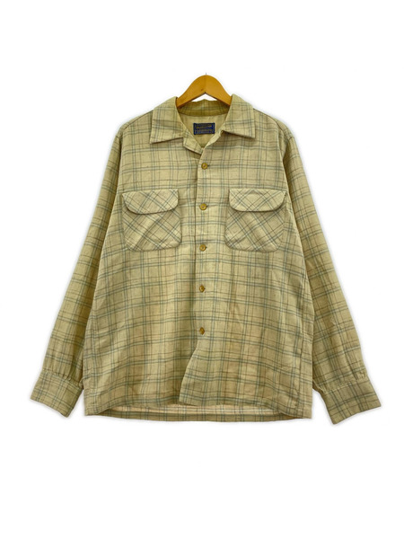 PENDLETON 長袖シャツ 50s チェックシャツ エルボーパッチ