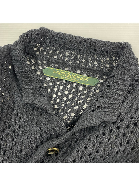 The DUFFER N NEPHEWS 26SS YARDIE MESH KNIT VEST M 黒