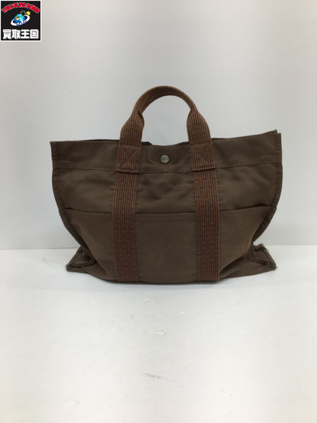 HERMES/エールライン MM トートバッグ/茶