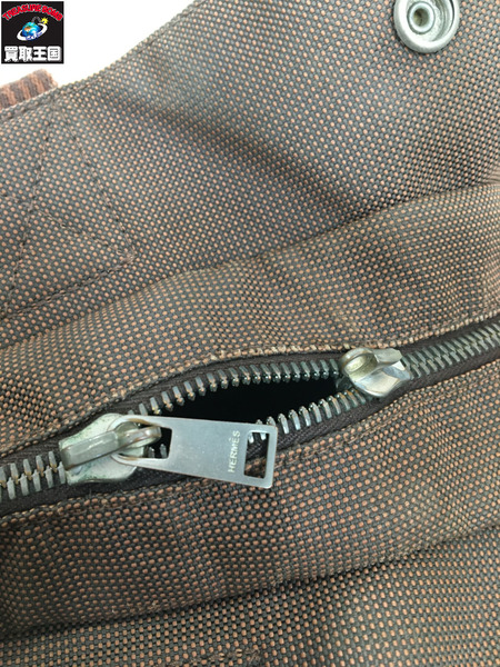 HERMES/エールライン MM トートバッグ/茶