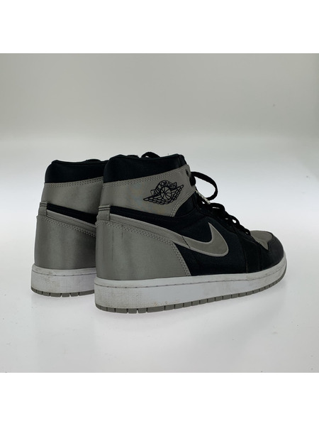 NIKE スニーカー Air Jordan 1 Retro High OG 27cm 黒/シルバー