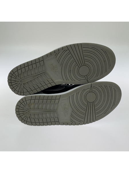 NIKE スニーカー Air Jordan 1 Retro High OG 27cm 黒/シルバー