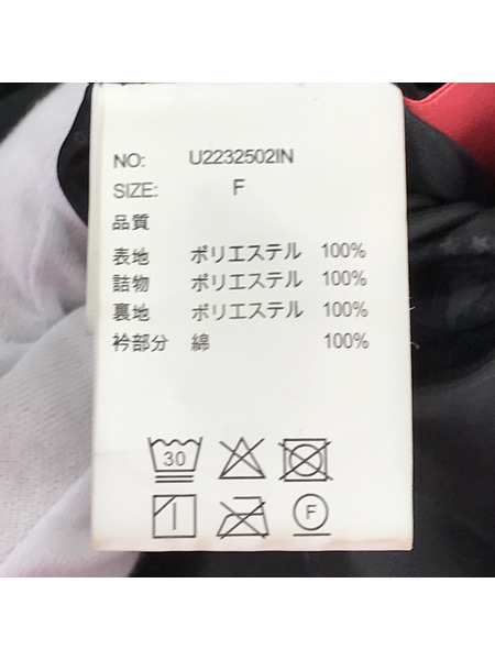 UNIVERSAL OVERALL 襟コーデュロイ キルティングコート BLK
