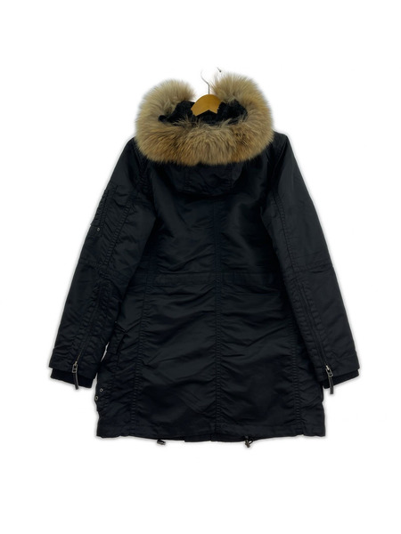 BURBERRY BLUE LABEL ソノ他 ファー付キ モッズコート 黒 40[値下]