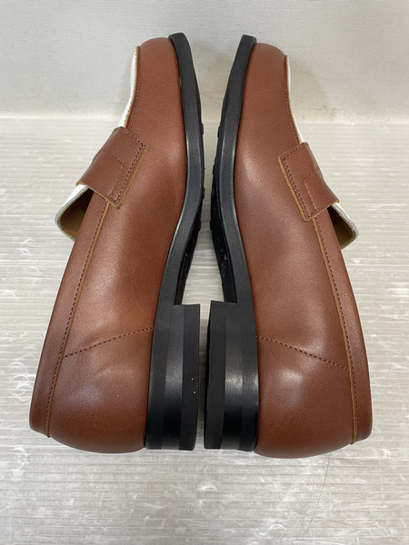 REGAL アンラインドローファー 2トーン コインローファー 24 1/2 ブラウン×ホワイト  2DL BF